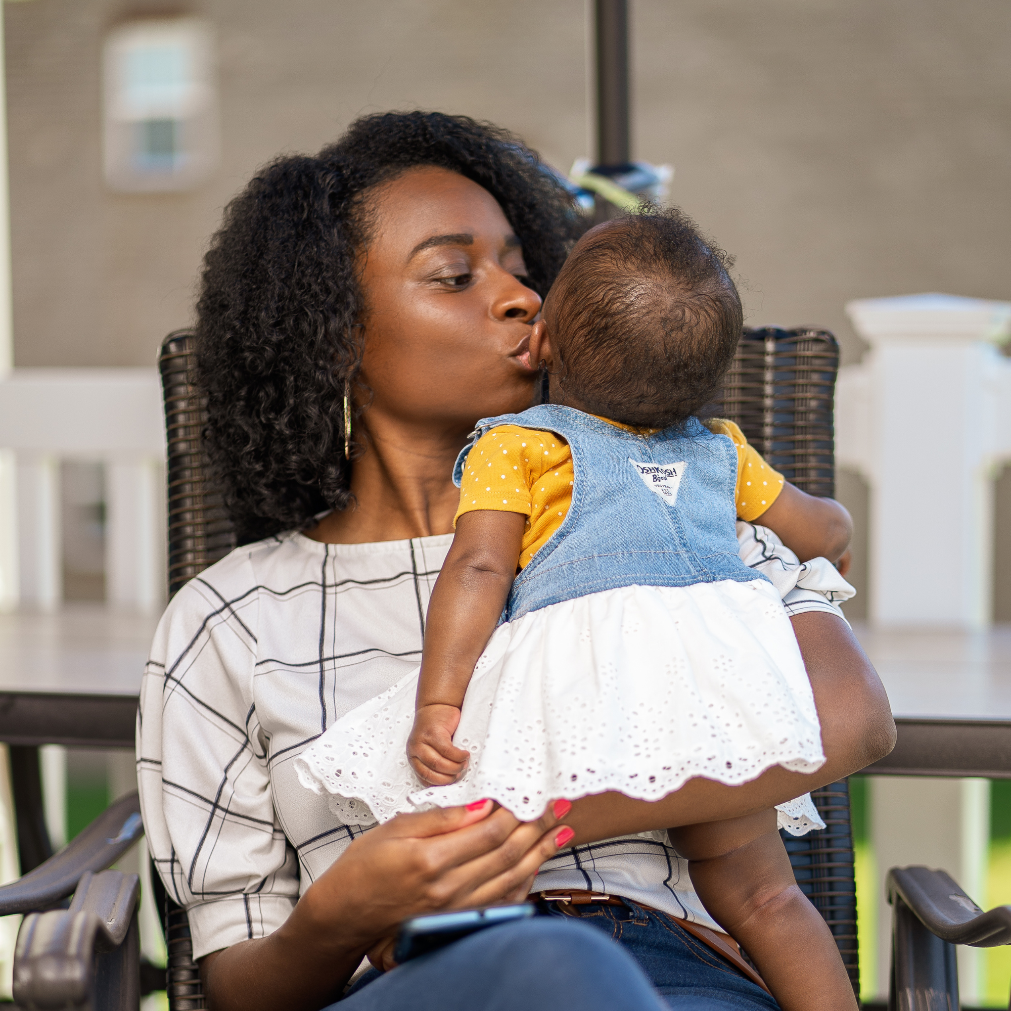 Phylicia Pough with daughter